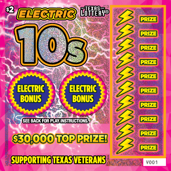 Electric 10s Texas scratch-off ticket
