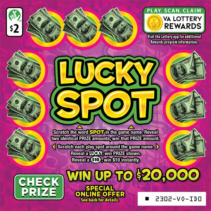 Lucky Spot Virginia scratch-off ticket