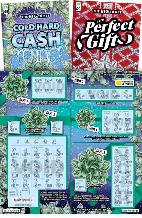 The Big Ticket: The Perfect Gift/cold Hard Cash Virginia scratch-off ticket