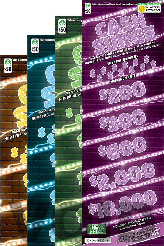 Cash Surge Virginia scratch-off ticket