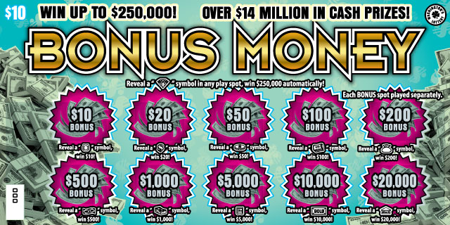 Bonus Money Washington scratch-off ticket