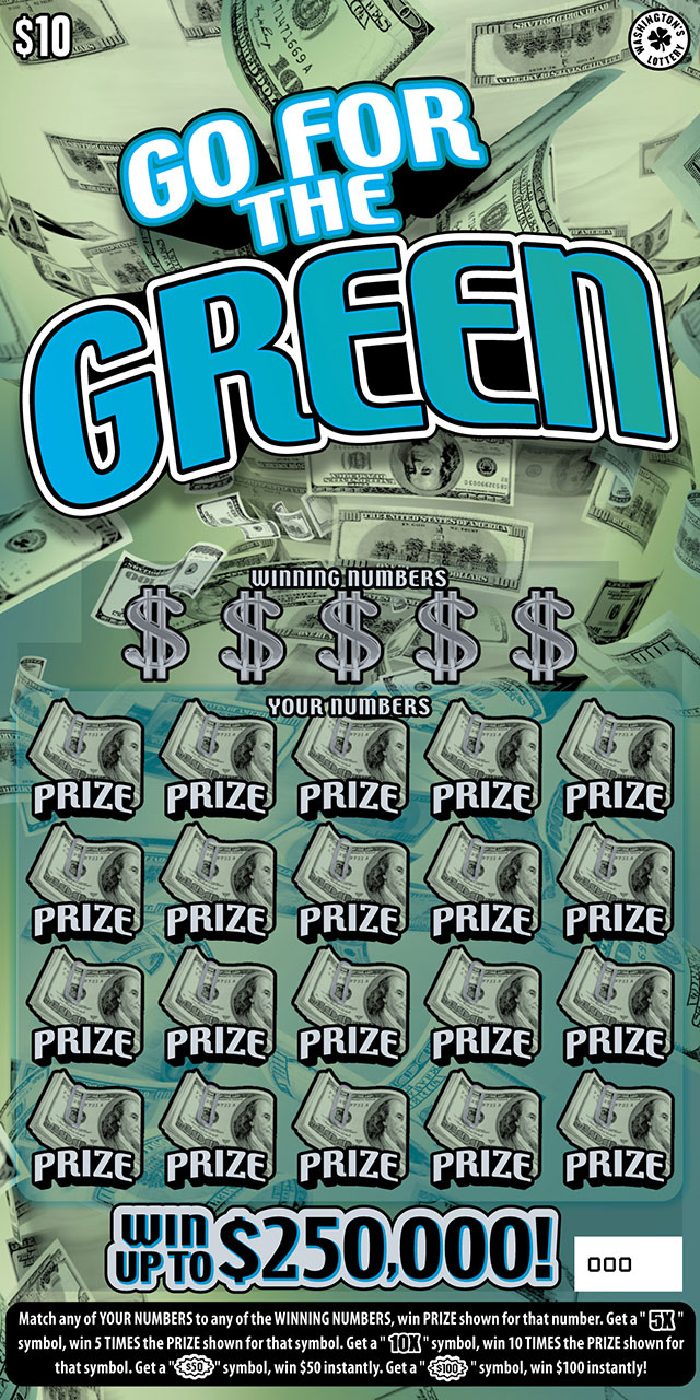 Go For The Green Washington scratch-off ticket